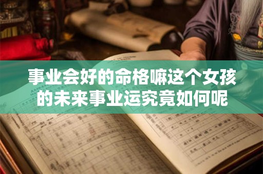 事业会好的命格嘛这个女孩的未来事业运究竟如何呢