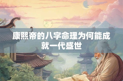 康熙帝的八字命理为何能成就一代盛世