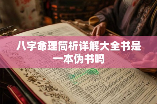八字命理简析详解大全书是一本伪书吗