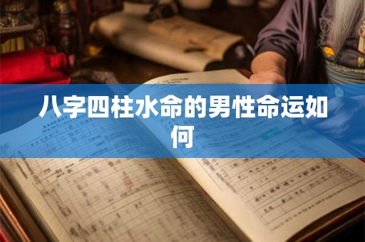 八字四柱水命的男性命运如何