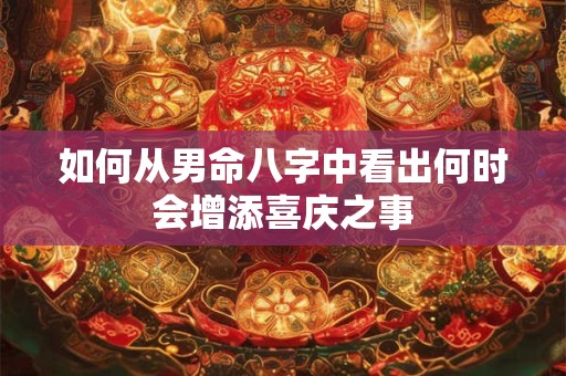 如何从男命八字中看出何时会增添喜庆之事