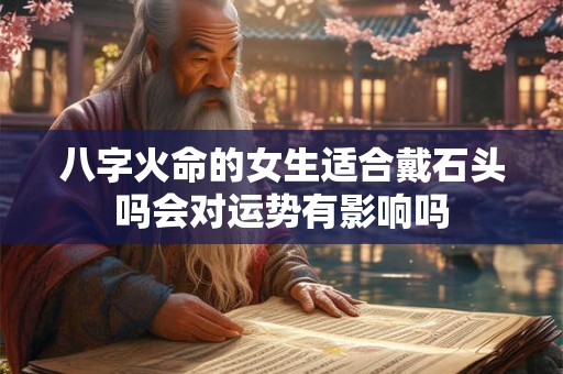 八字火命的女生适合戴石头吗会对运势有影响吗