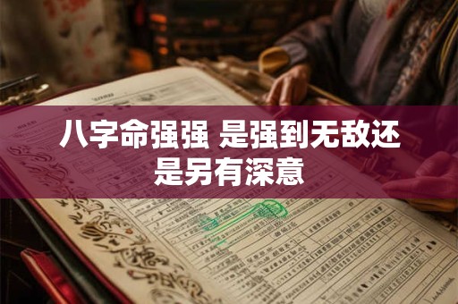 八字命强强 是强到无敌还是另有深意