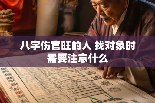 八字伤官旺的人 找对象时需要注意什么