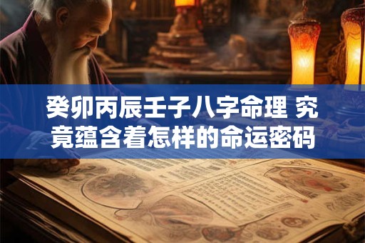 癸卯丙辰壬子八字命理 究竟蕴含着怎样的命运密码