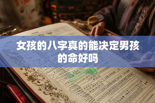 女孩的八字真的能决定男孩的命好吗