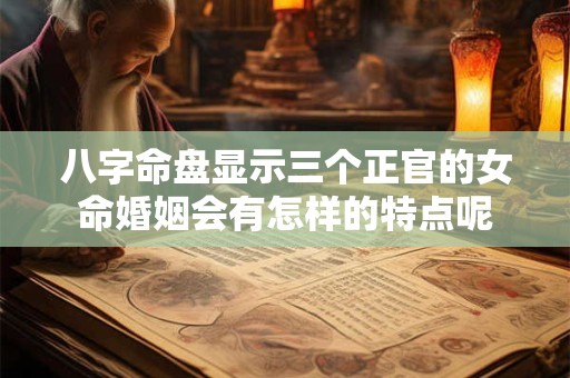 八字命盘显示三个正官的女命婚姻会有怎样的特点呢