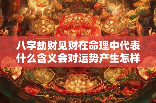 八字劫财见财在命理中代表什么含义会对运势产生怎样的影响 八字劫财见财在命理中代表什么含义会对运势产生怎样的影响