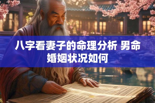 八字看妻子的命理分析 男命婚姻状况如何