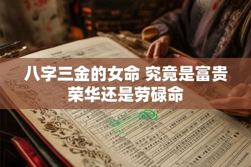 八字三金的女命 究竟是富贵荣华还是劳碌命