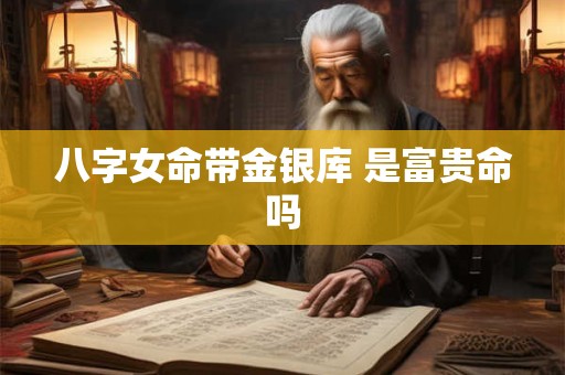 八字女命带金银库 是富贵命吗