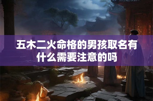 五木二火命格的男孩取名有什么需要注意的吗