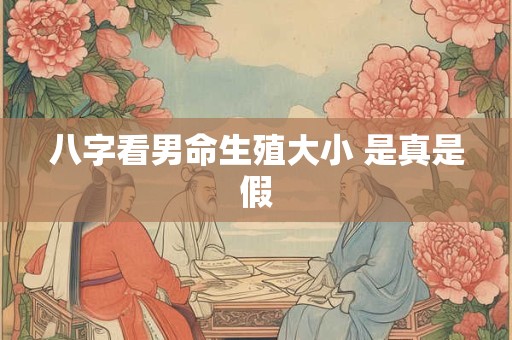 八字看男命生殖大小 是真是假