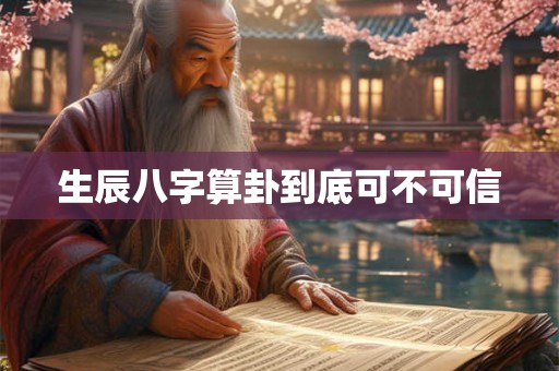 生辰八字算卦到底可不可信