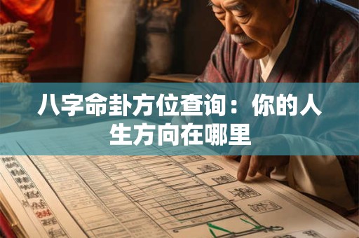 八字命卦方位查询：你的人生方向在哪里