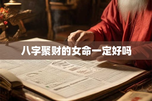 八字聚财的女命一定好吗