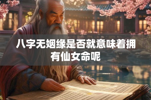 八字无姻缘是否就意味着拥有仙女命呢