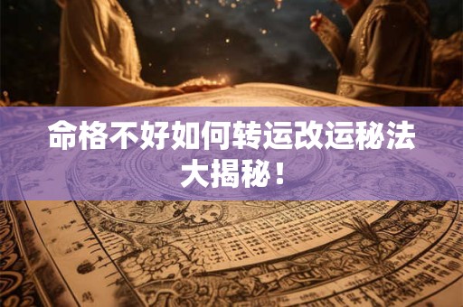 命格不好如何转运改运秘法大揭秘！