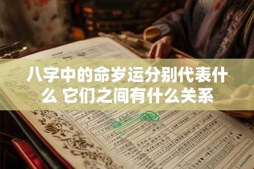 八字中的命岁运分别代表什么 它们之间有什么关系