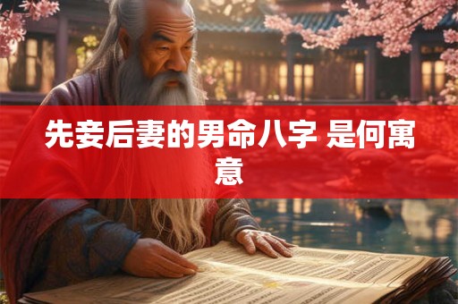 先妾后妻的男命八字 是何寓意