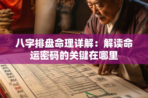 八字排盘命理详解:解读命运密码的关键在哪里 八字排盘命理详解:解读命运密码的关键在哪里
