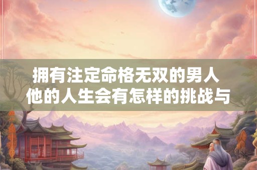 拥有注定命格无双的男人 他的人生会有怎样的挑战与机遇