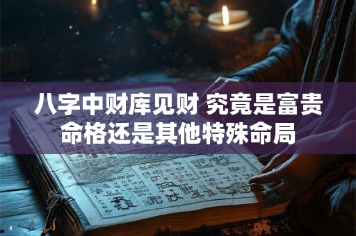 八字中财库见财 究竟是富贵命格还是其他特殊命局