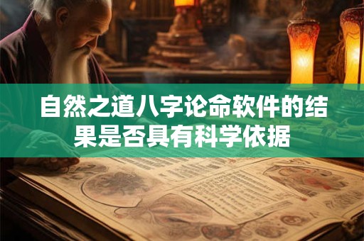 自然之道八字论命软件的结果是否具有科学依据