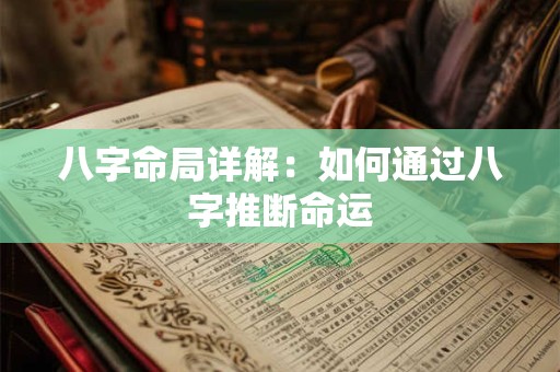 八字命局详解：如何通过八字推断命运