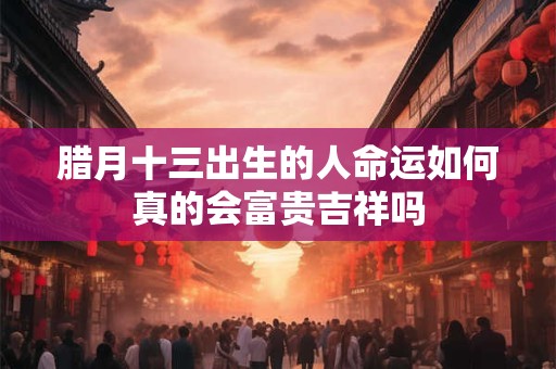 腊月十三出生的人命运如何真的会富贵吉祥吗