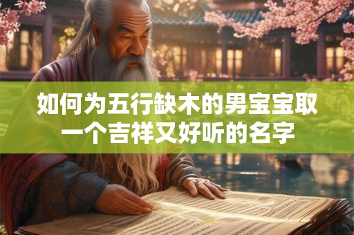 如何为五行缺木的男宝宝取一个吉祥又好听的名字