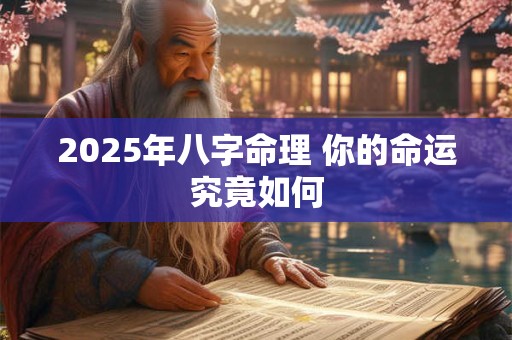 2025年八字命理 你的命运究竟如何
