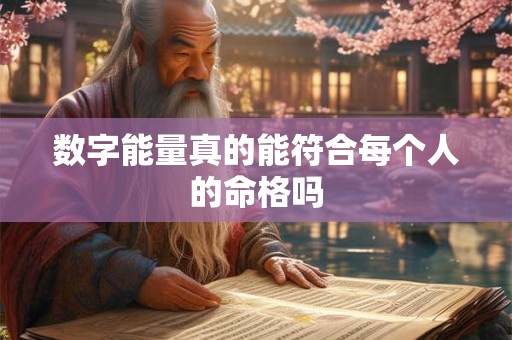 数字能量真的能符合每个人的命格吗