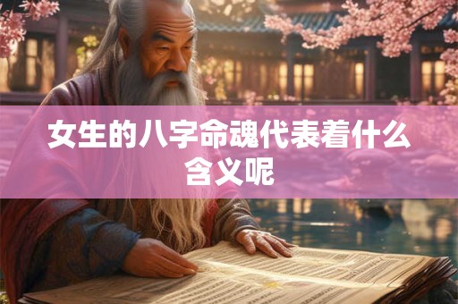 女生的八字命魂代表着什么含义呢