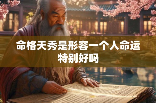 命格天秀是形容一个人命运特别好吗