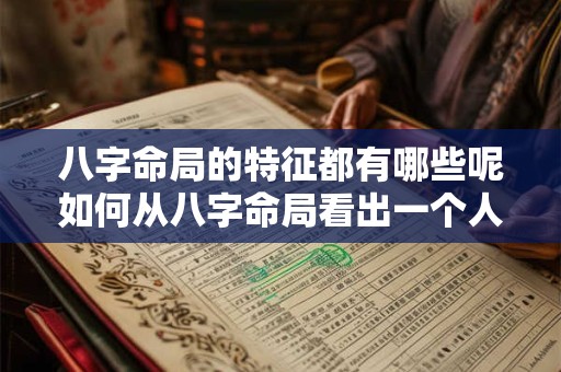 八字命局的特征都有哪些呢如何从八字命局看出一个人的命运呢