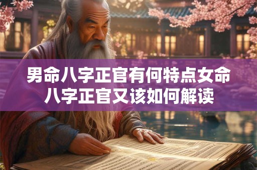 男命八字正官有何特点女命八字正官又该如何解读