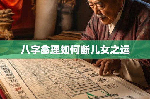 八字命理如何断儿女之运