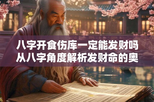 八字开食伤库一定能发财吗从八字角度解析发财命的奥秘