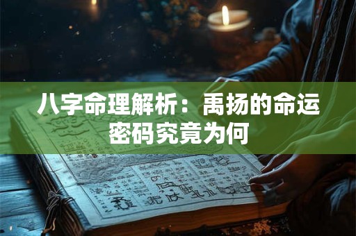 八字命理解析:禹扬的命运密码究竟为何 八字命理解析:禹扬的命运密码究竟为何