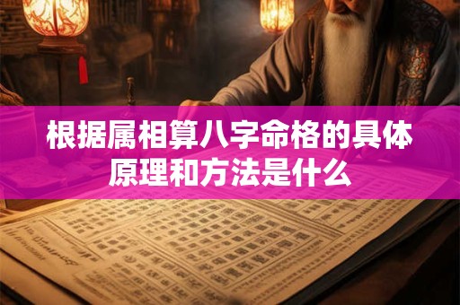 根据属相算八字命格的具体原理和方法是什么