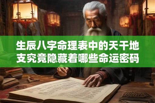生辰八字命理表中的天干地支究竟隐藏着哪些命运密码