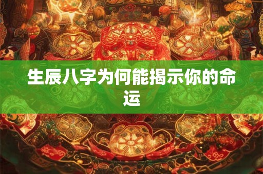 生辰八字为何能揭示你的命运