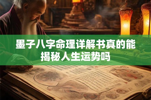 墨子八字命理详解书真的能揭秘人生运势吗