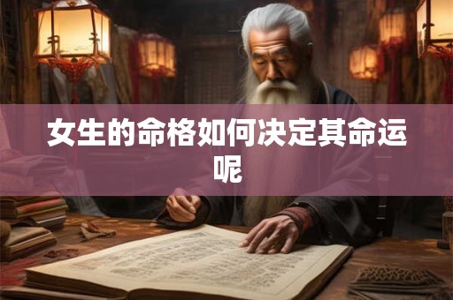 女生的命格如何决定其命运呢