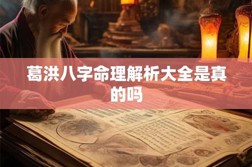 葛洪八字命理解析大全是真的吗