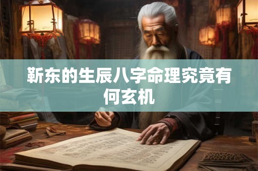 靳东的生辰八字命理究竟有何玄机
