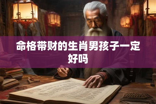 命格带财的生肖男孩子一定好吗
