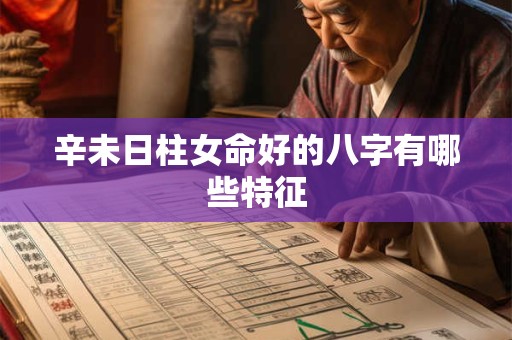 辛未日柱女命好的八字有哪些特征