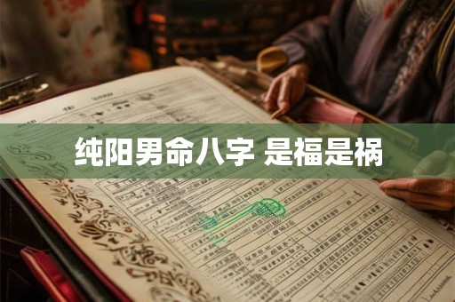 纯阳男命八字 是福是祸